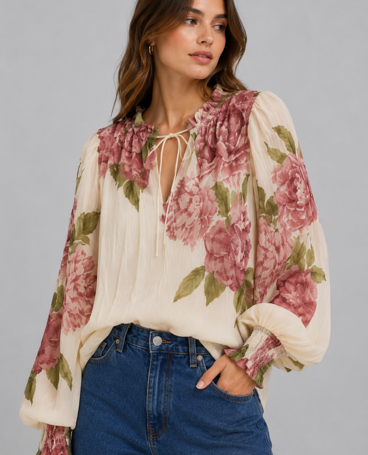 Blusa Velo Flores Botanic