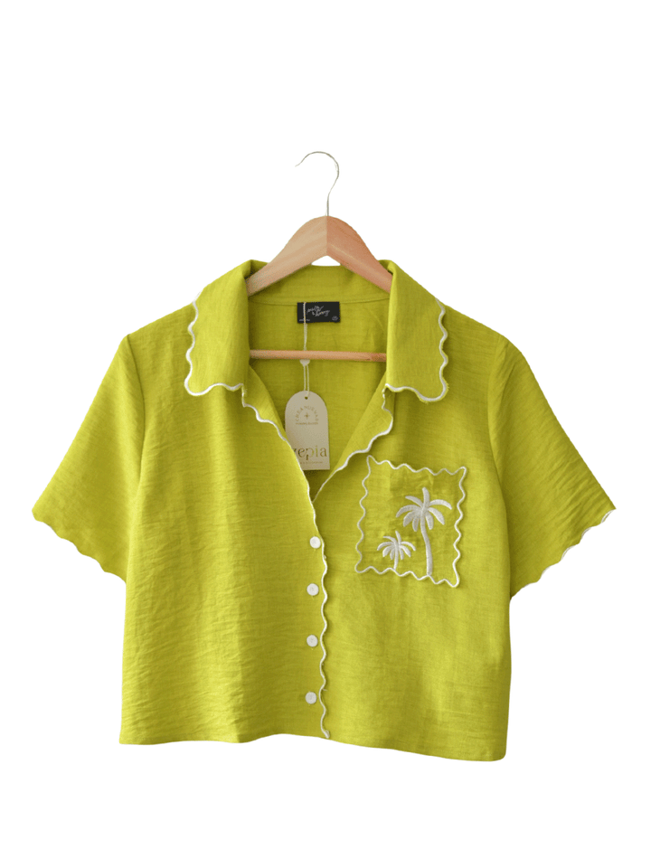 Blusa Palmera Verde Neon