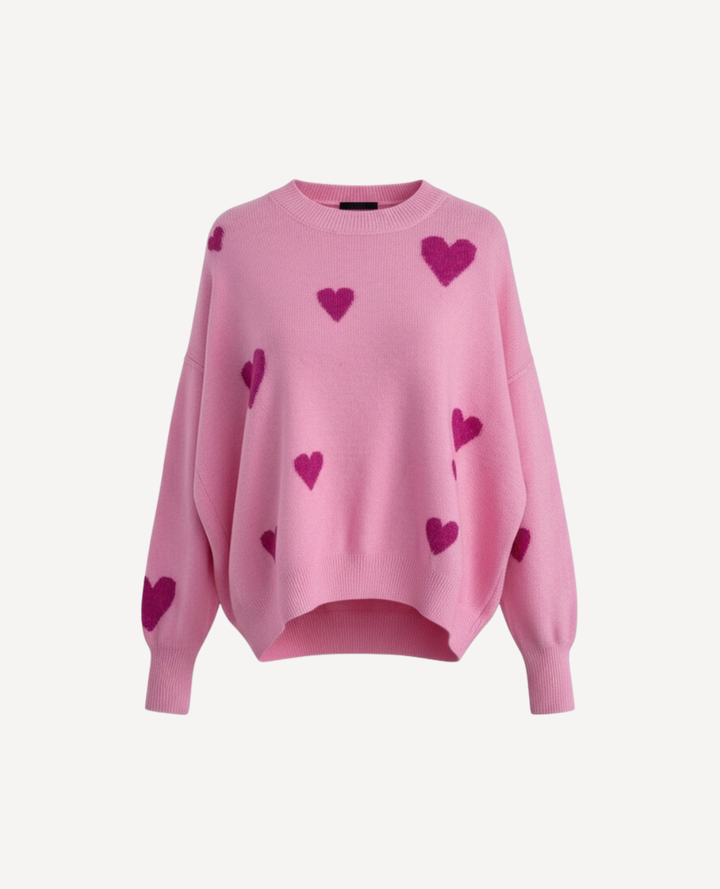 Saco Rosa Corazones fucsia