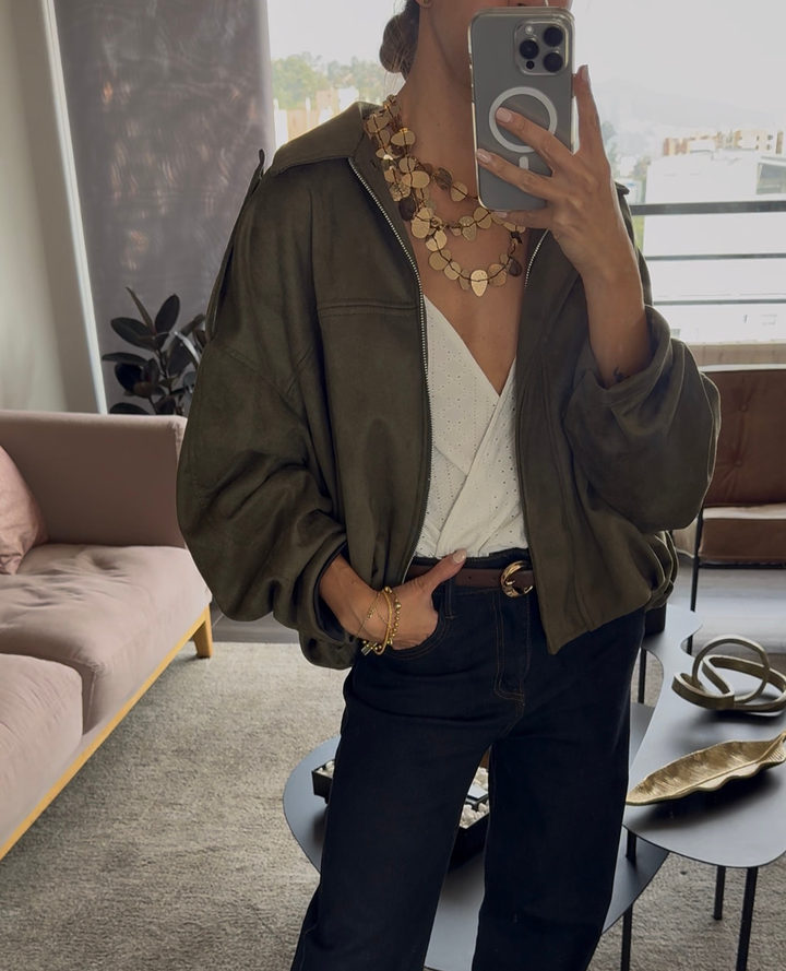 Chaqueta Bomber Verde militar