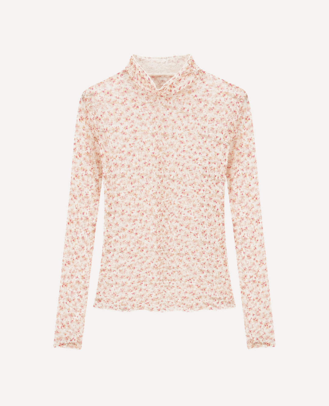 Top Flores Manga Larga Blonda Rosa