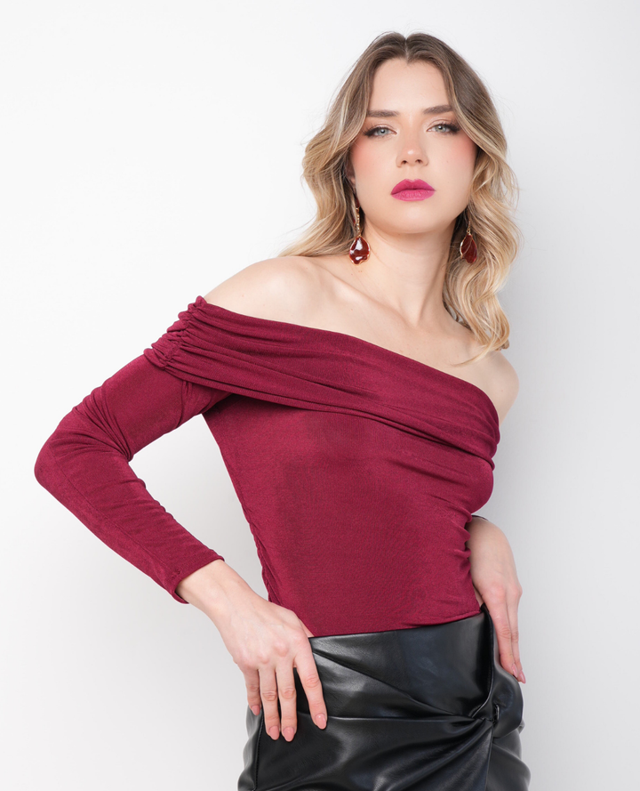 Top bandeja lycra Vinotinto