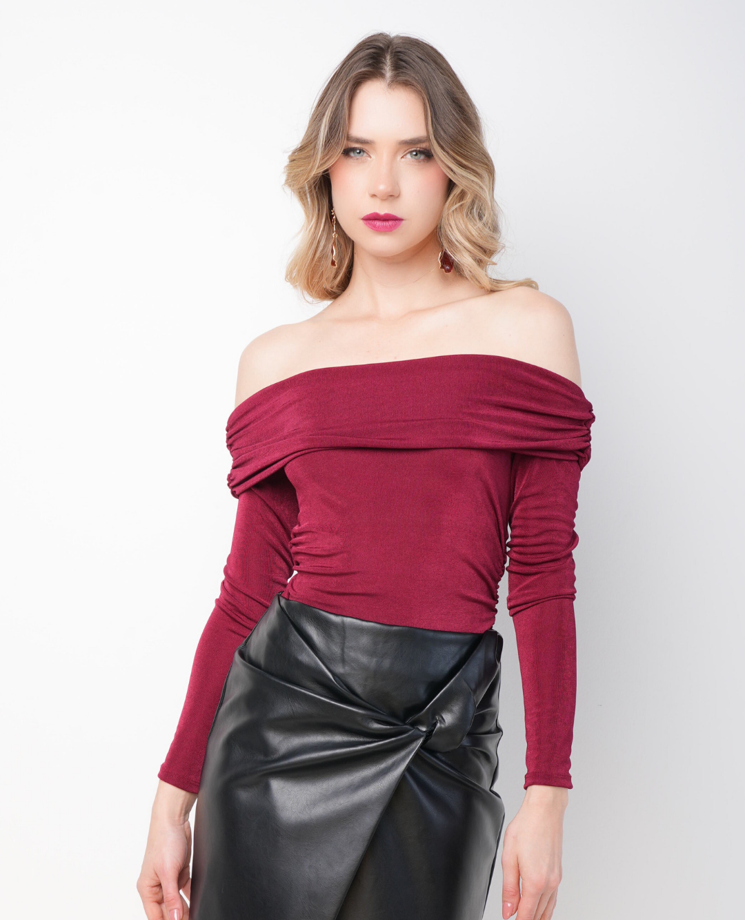 Top bandeja lycra Vinotinto