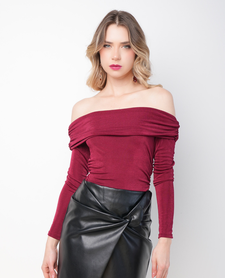 Top bandeja lycra Vinotinto