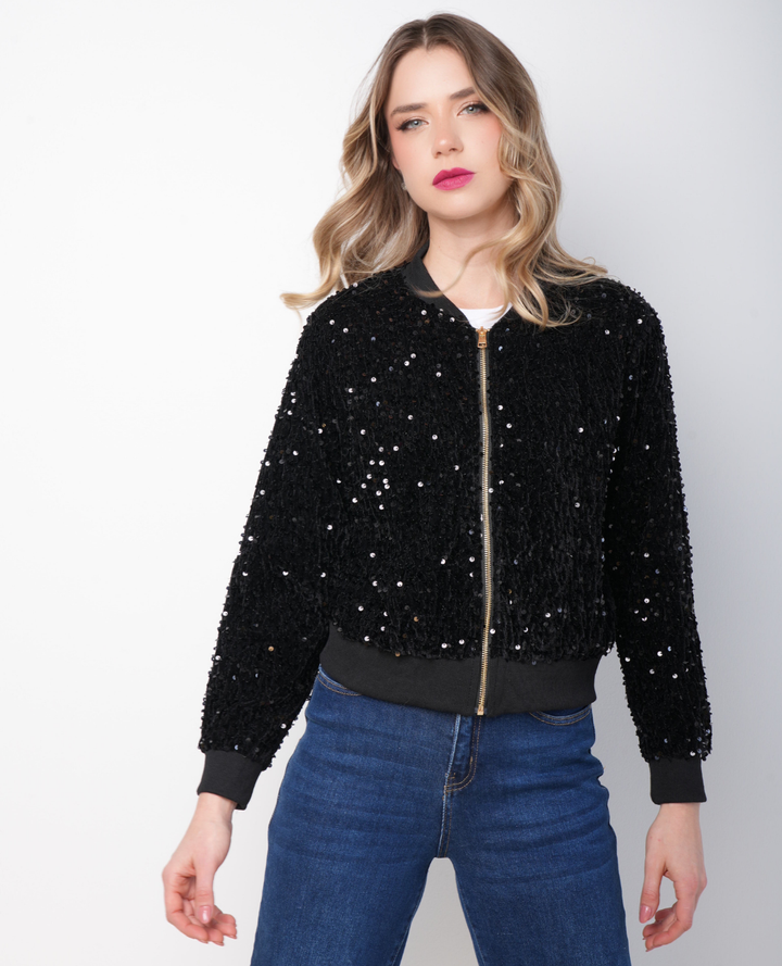 Chaqueta con Lentejuelas negra