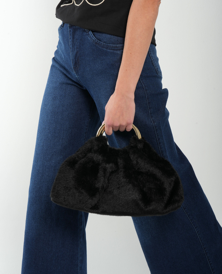 Bolso Peluche Negro