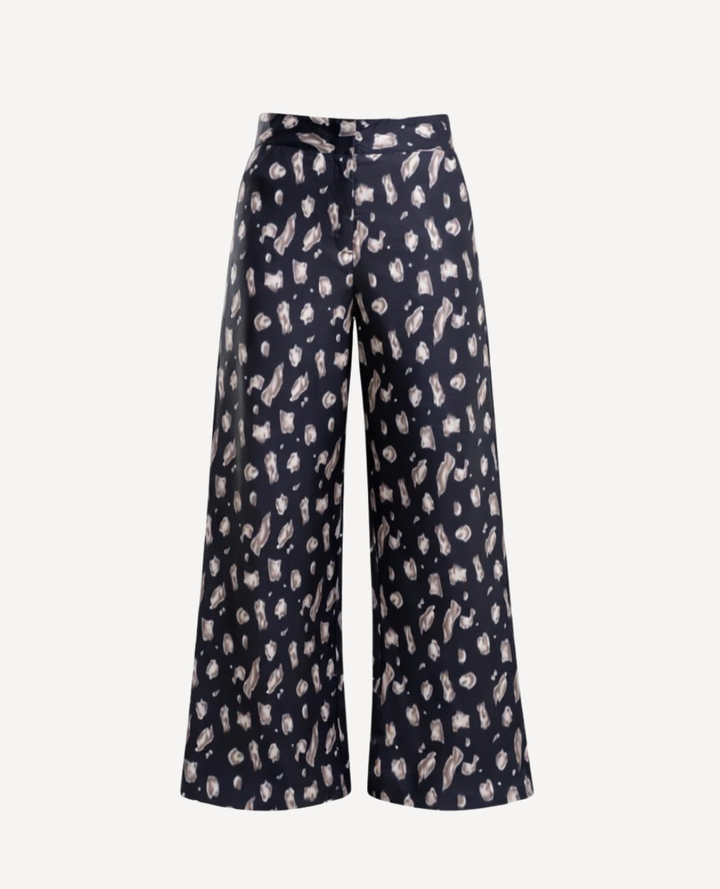 Pantalon palazo print negro