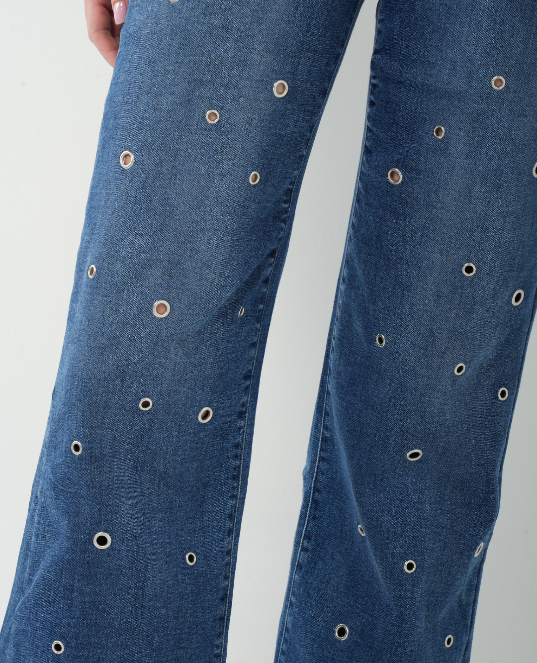 Jean Aros Metálicos Wide Leg