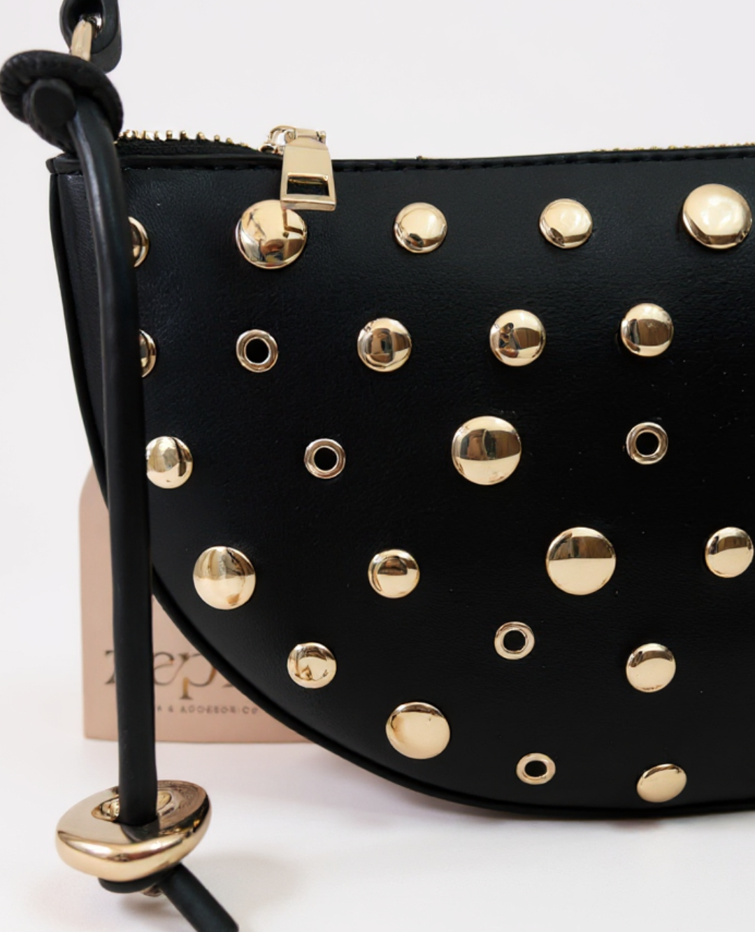 Cartera Taches Dorados Negro