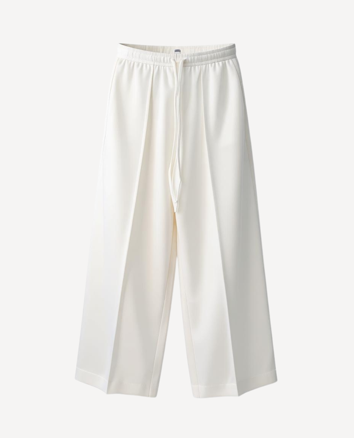 Pantalon Wide Leg Con vena Blanco