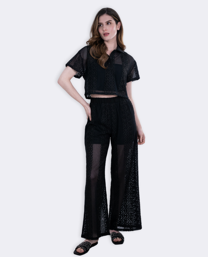Set Hippie Flower Negro