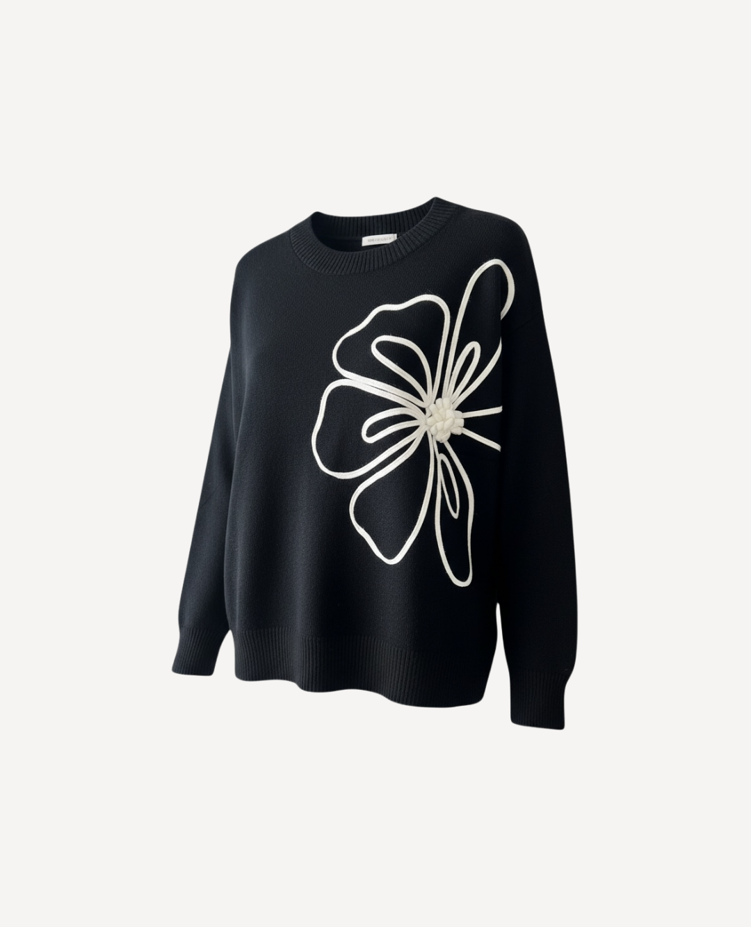 Saco flor orquidea 3D Negro
