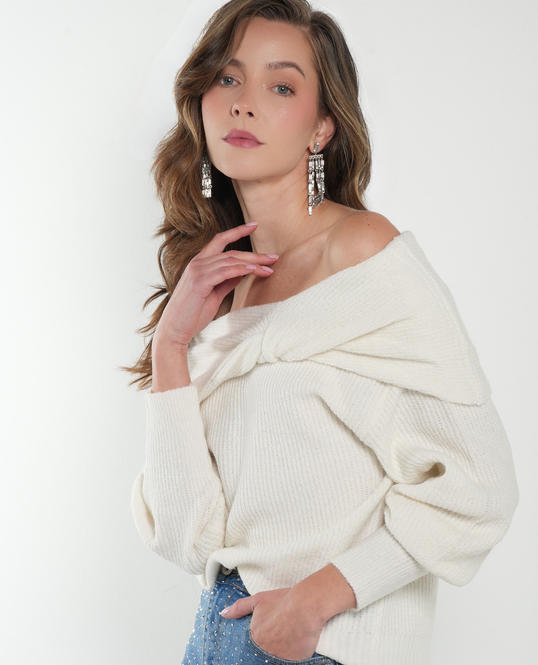 Saco bandeja Nudo Marfil