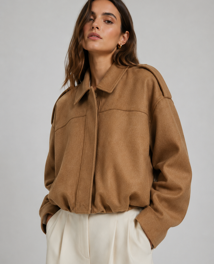 Chaqueta Bomber Camel