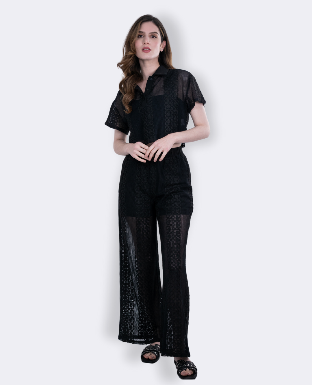 Set Hippie Flower Negro