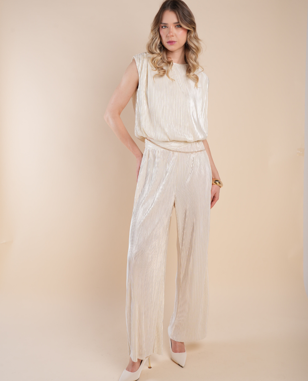 Top Muscle Acanalado Brillo