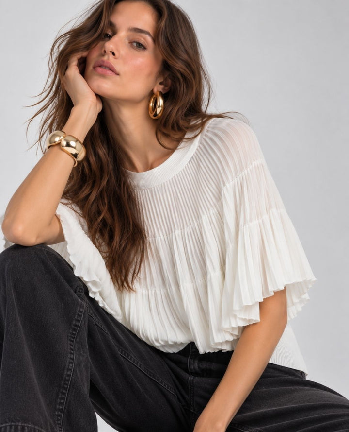 BLUSA TEJIDA FARAON BLANCA
