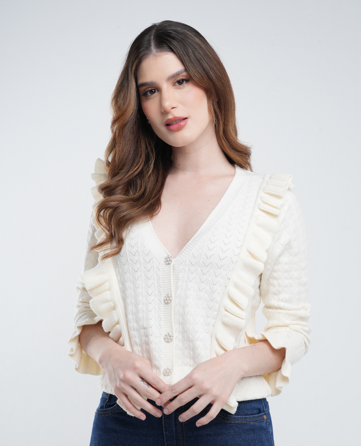 Cardigan boleros Marfil