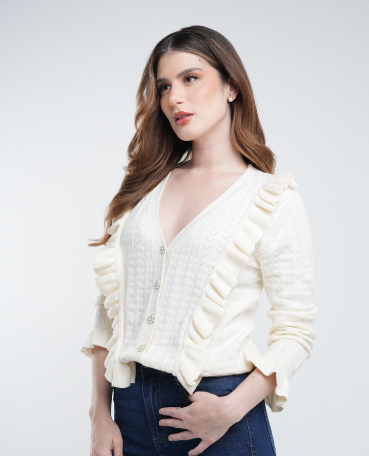 Cardigan boleros Marfil