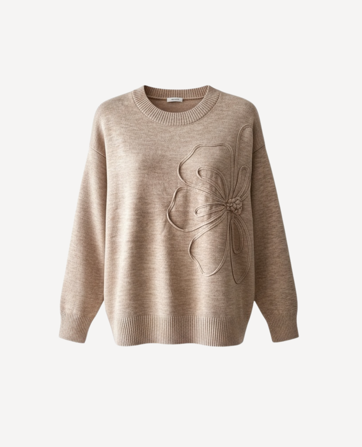 Saco flor orquidea 3D Beige