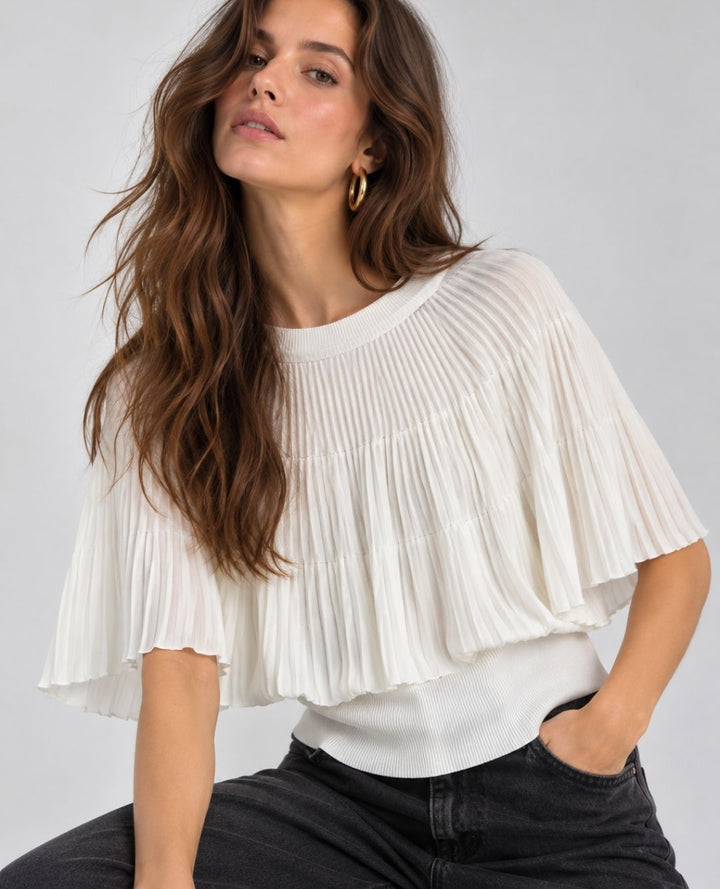 BLUSA TEJIDA FARAON BLANCA