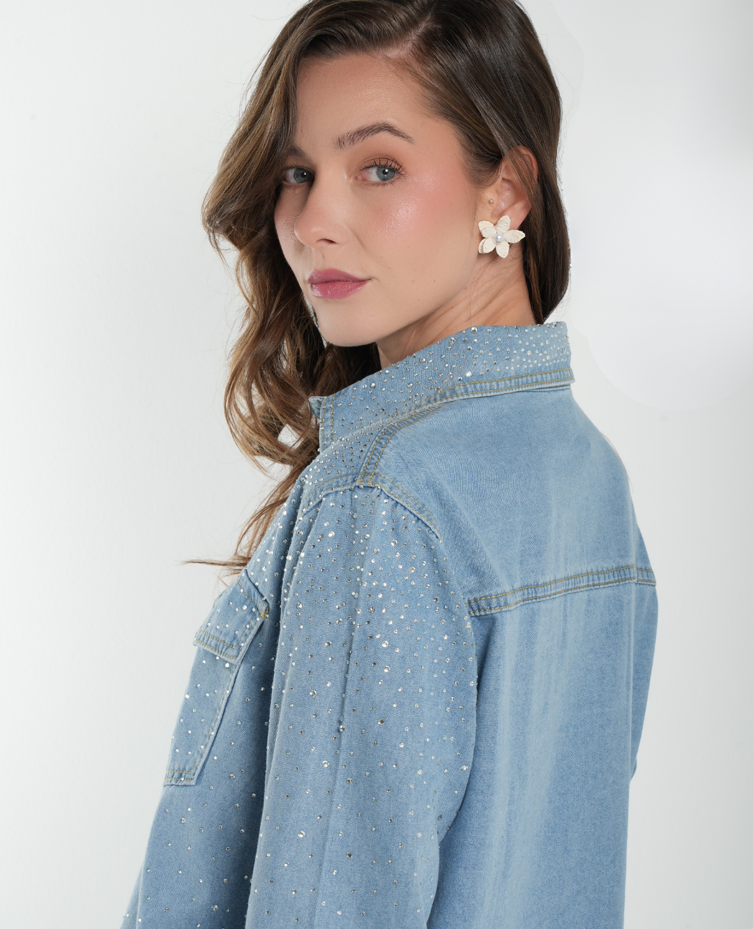 Camisa Denim Brilli Brilli Azul Claro