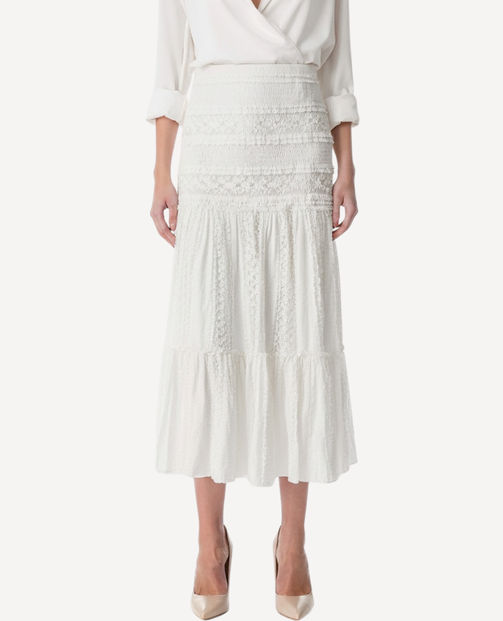 Falda en Blonda Hippie Blanca