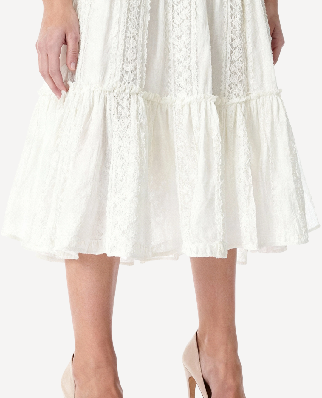 Falda en Blonda Hippie Blanca