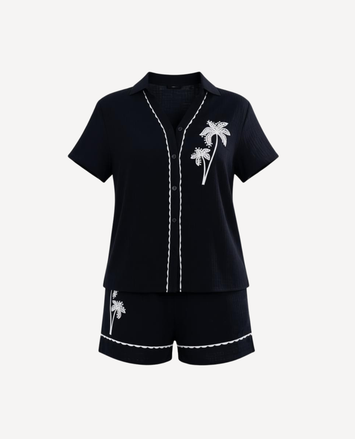 Set palmas lino negro