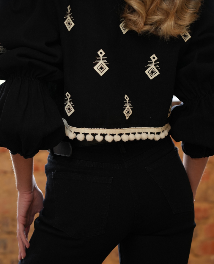 Chaqueta Boho Ancla Negra