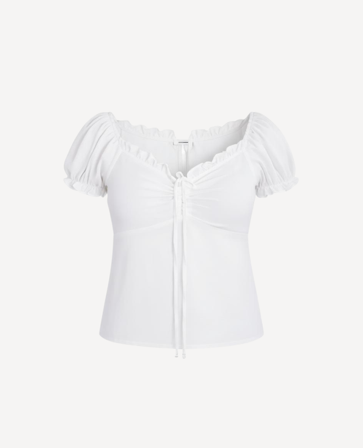 Blusa en crepe con escote