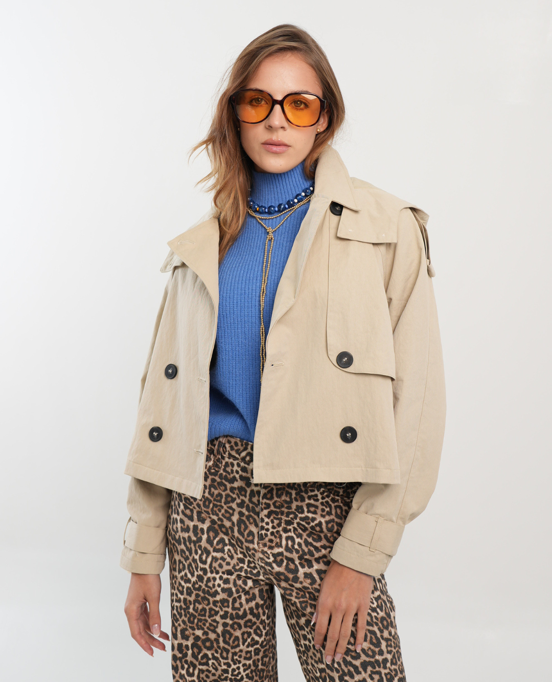 Gabardina Trench Julia Beige