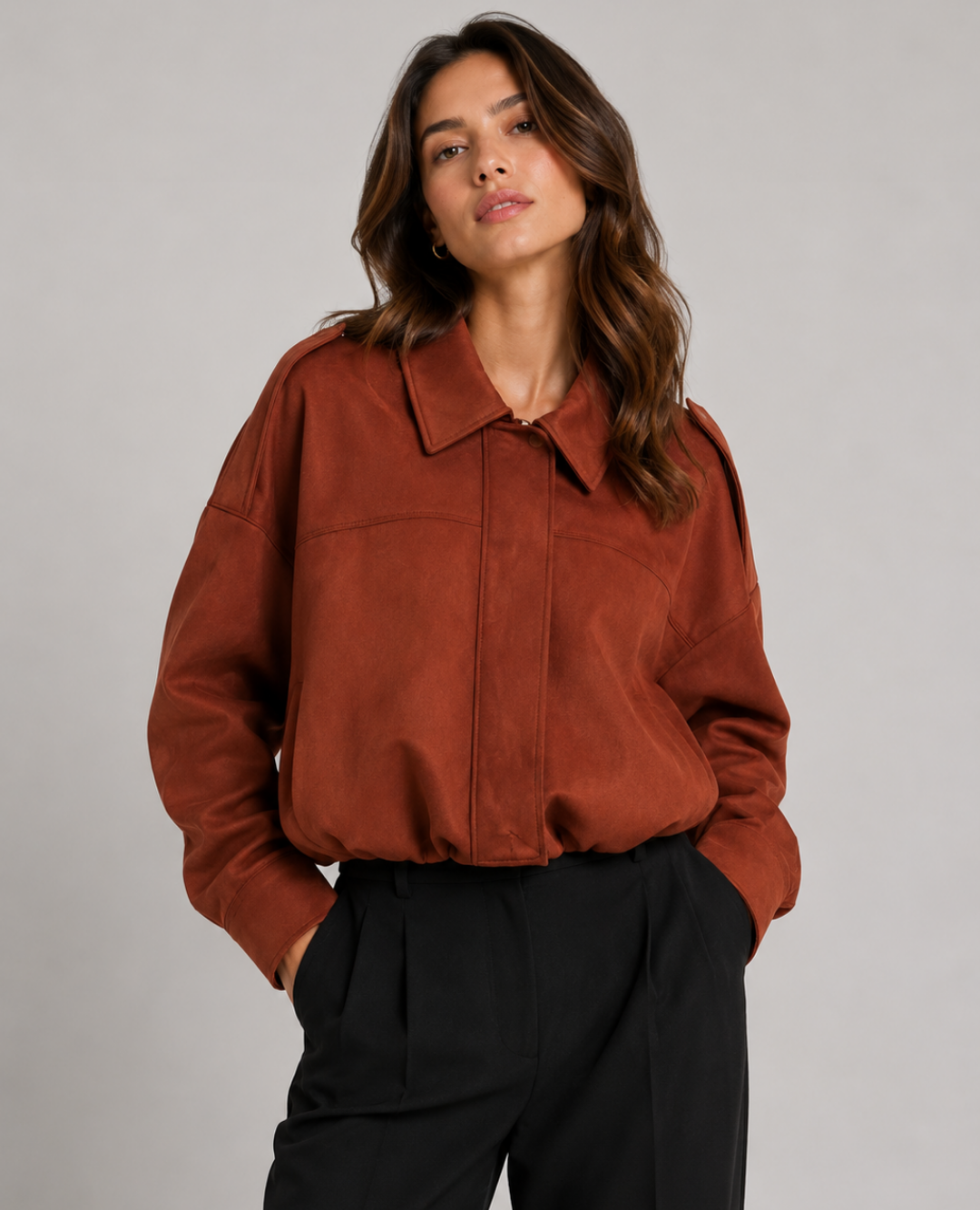 Chaqueta Bomber Terracota