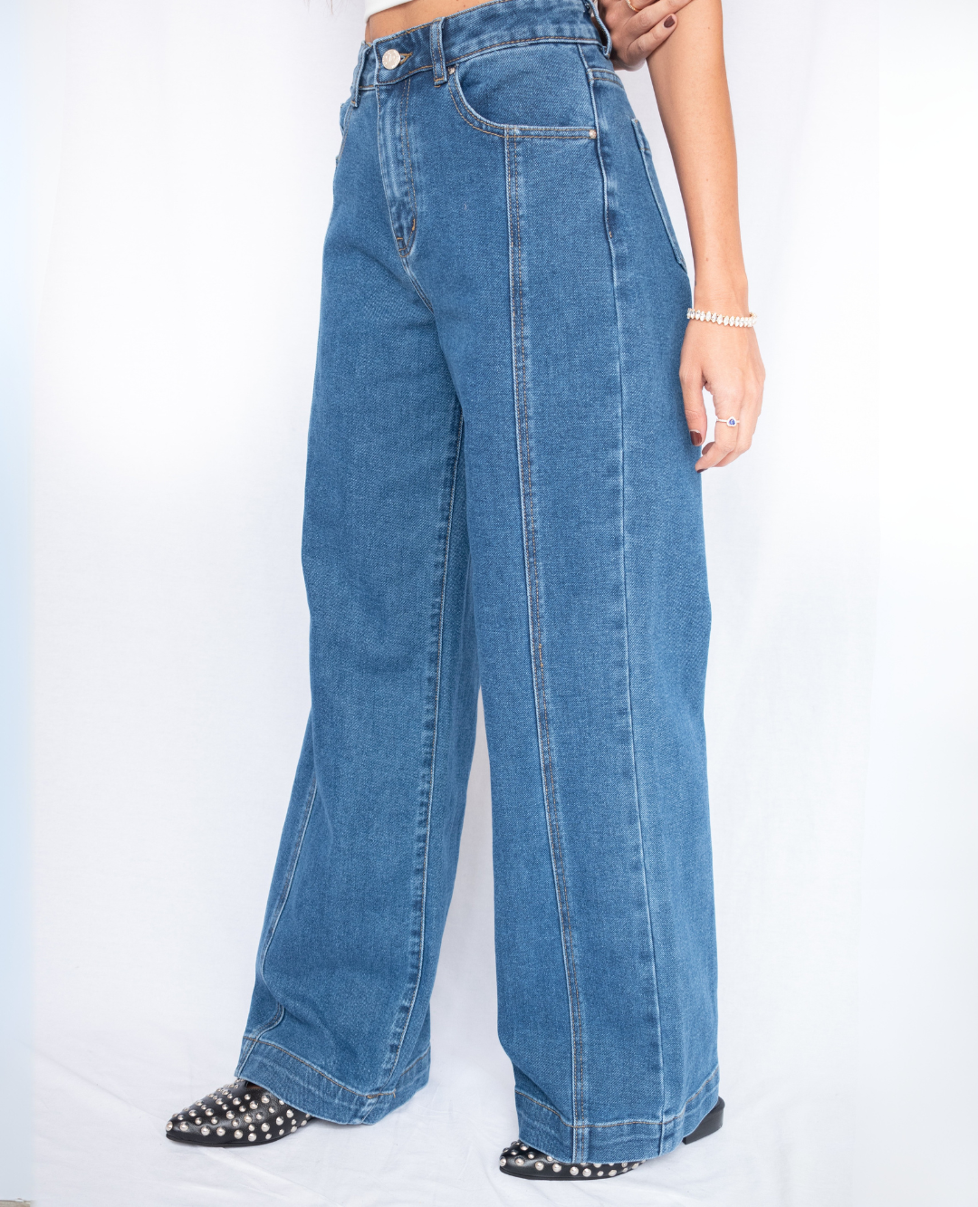 High Rise Denim Jeans Medium