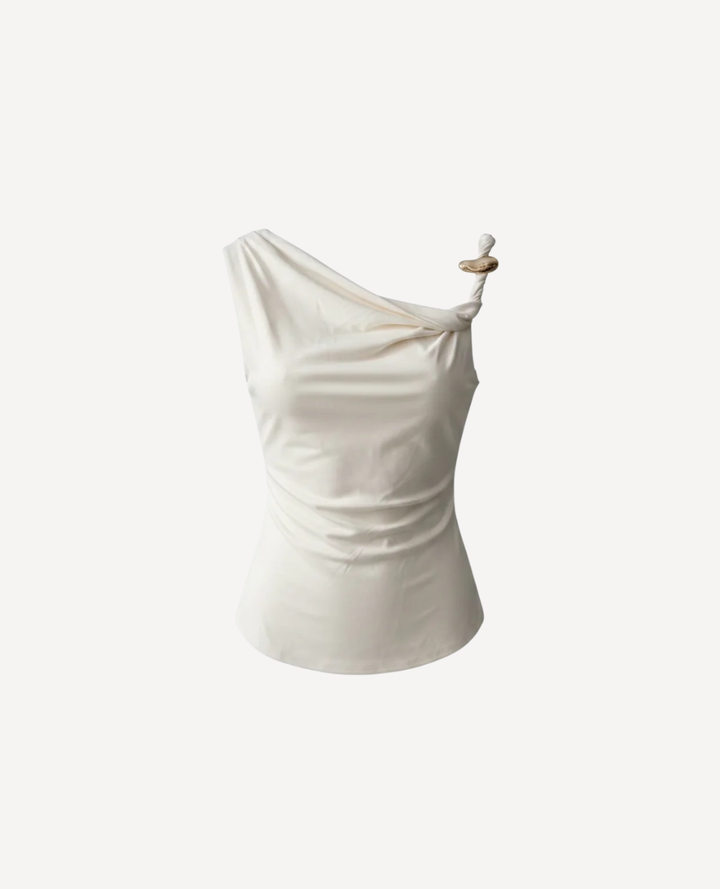 Top Licra Nudo Blanco