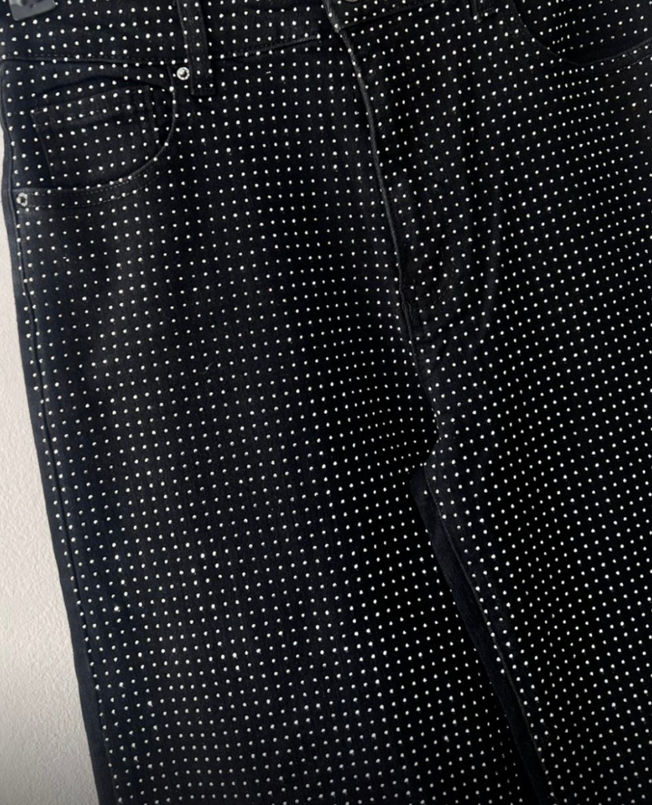 Pantalón Ancho Brillo negro