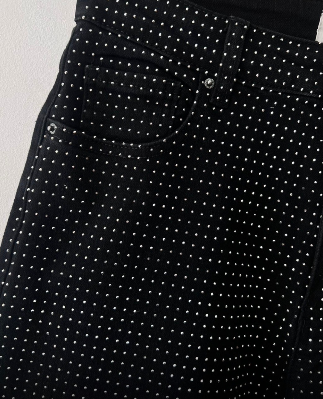 Pantalón Ancho Brillo negro