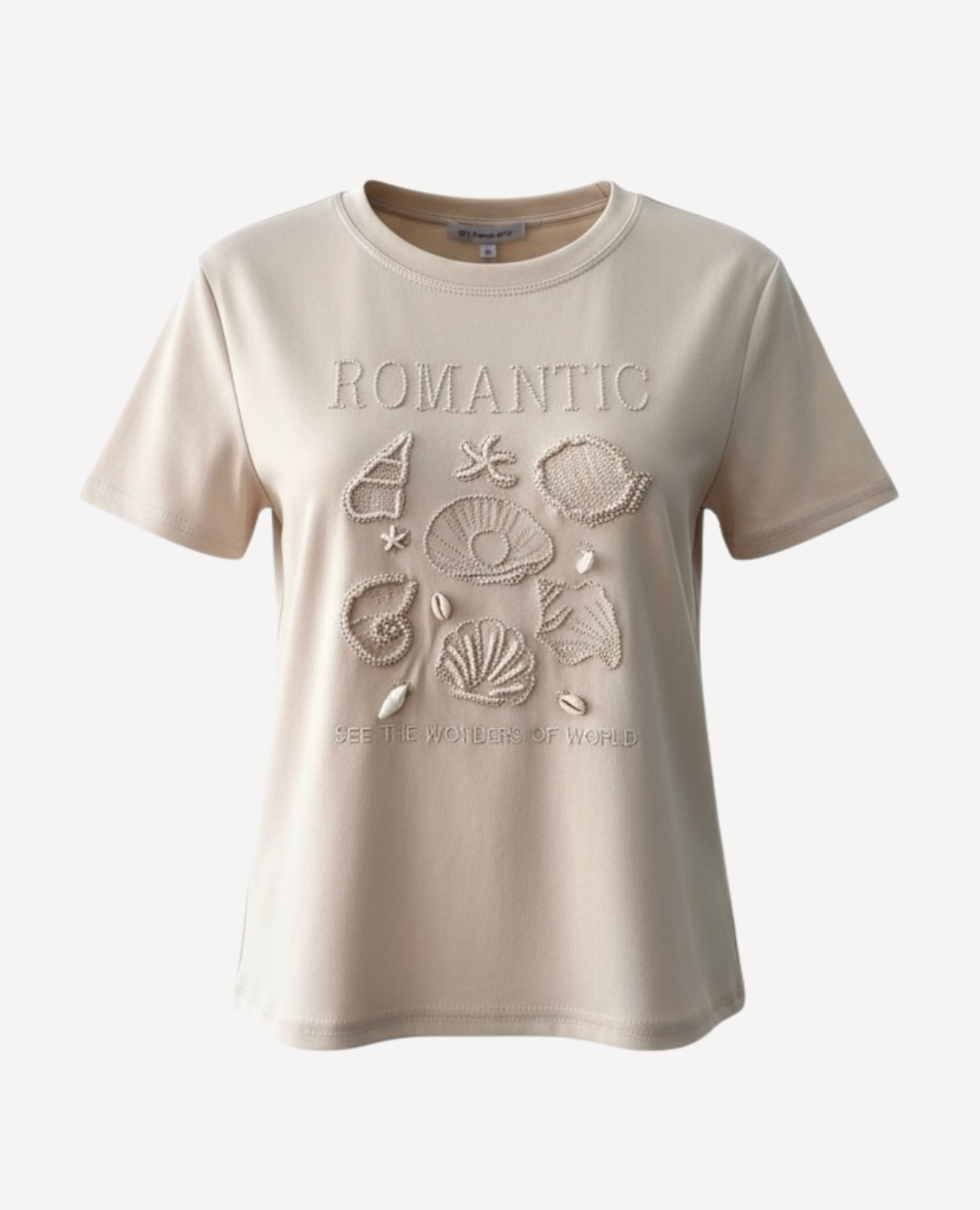Camiseta Romantic Conchitas Beige