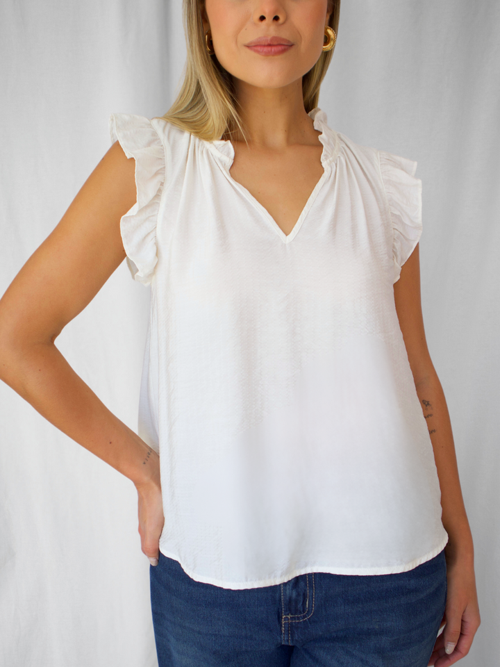 Blusa Manga Bolero Liz Crema