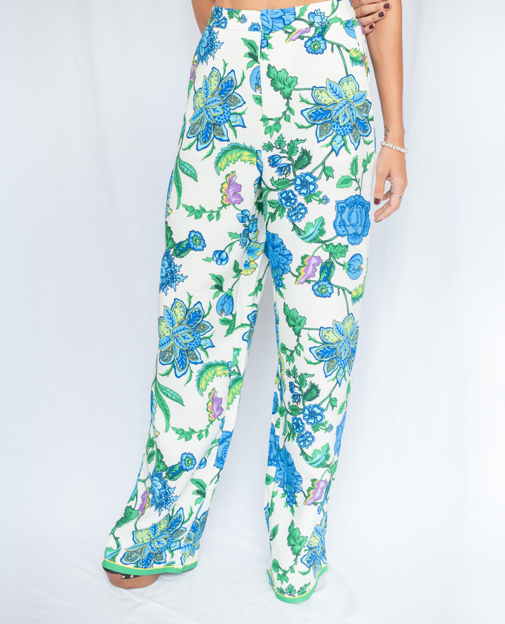 Pantalón Flores Azules