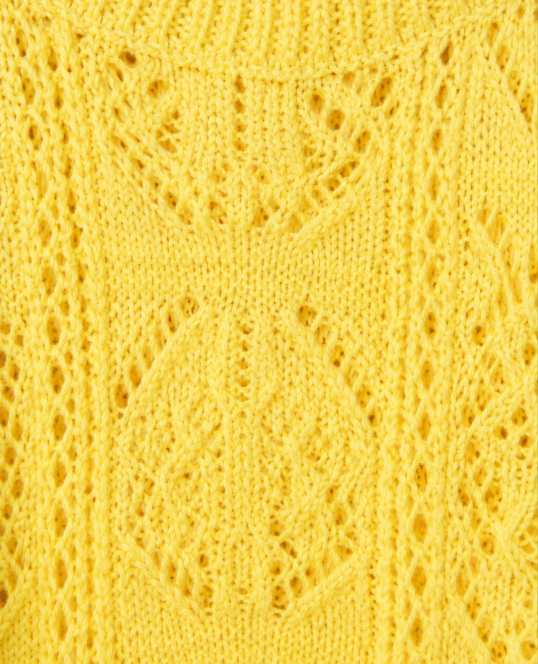 Chaleco Tejido Cuadrícula Amarillo