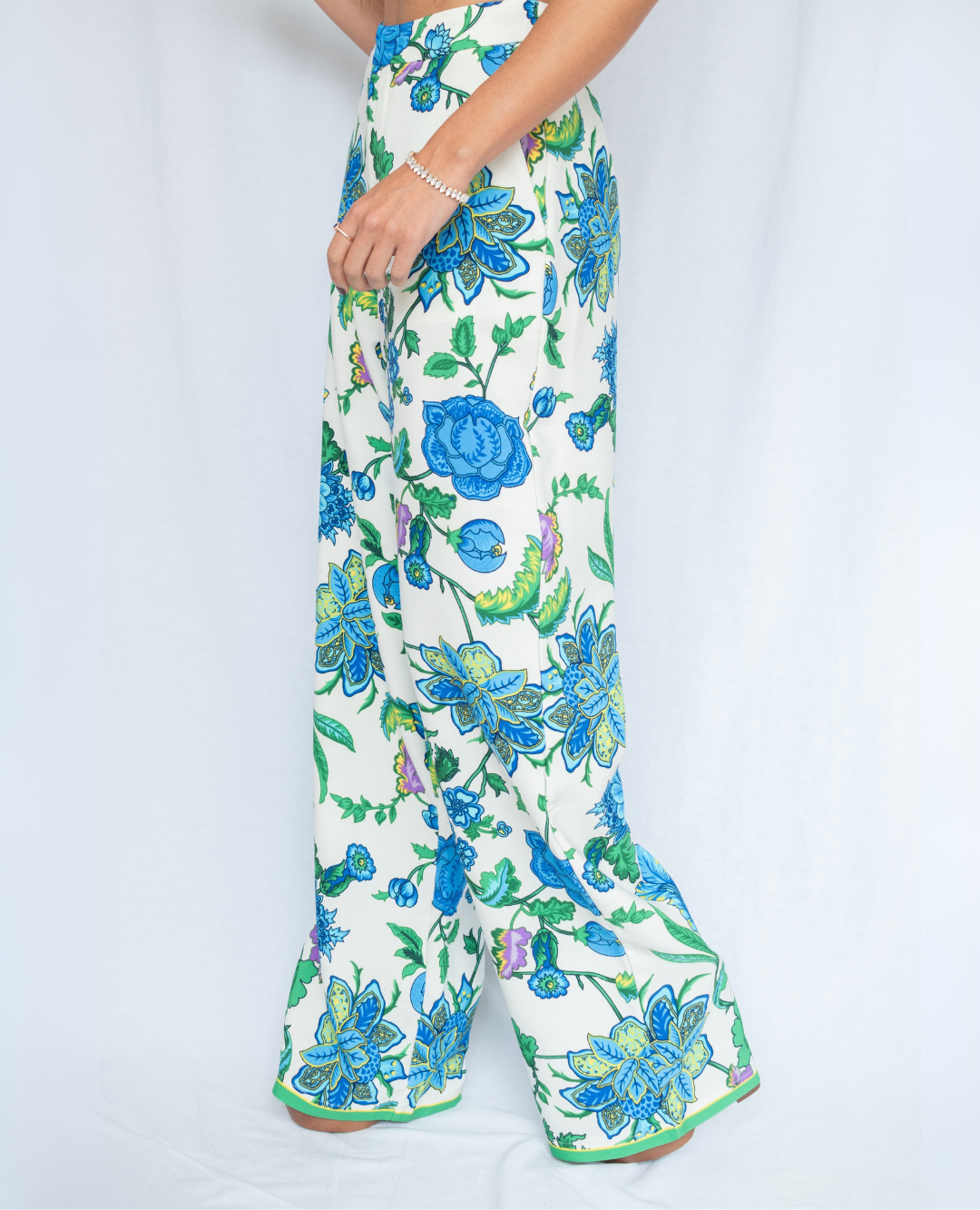 Pantalón Flores Azules