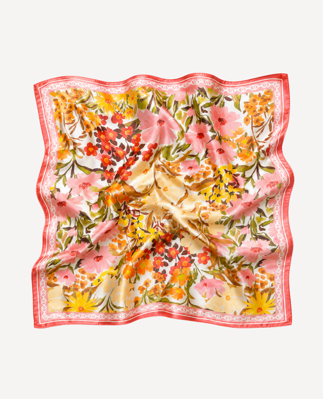 Pañoleta Floral Naranja