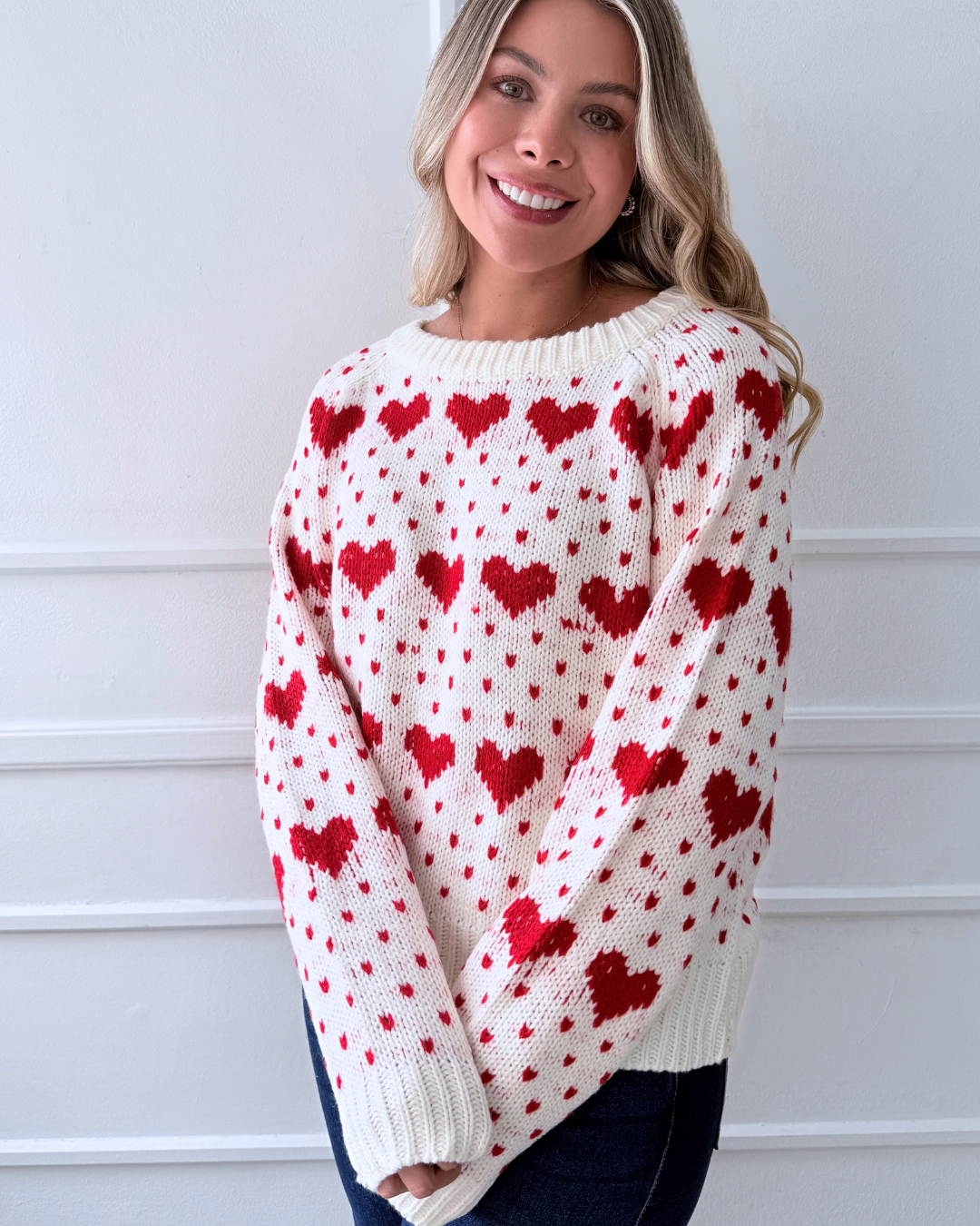 Saco Corazones cuello redondo