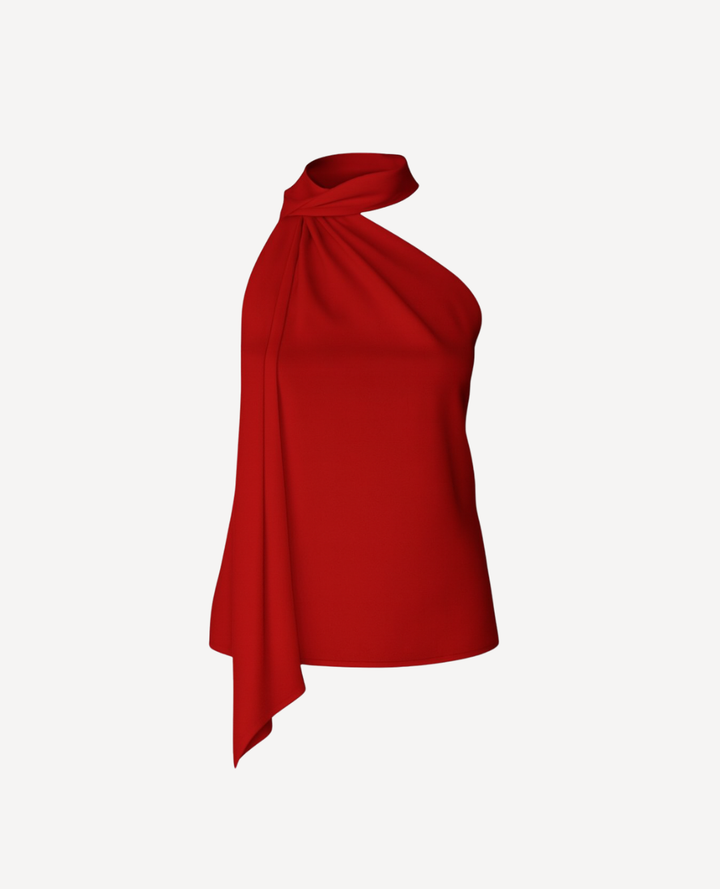 Top Lazo Cuello Rojo