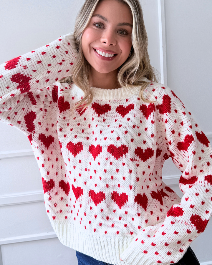 Saco Corazones cuello redondo