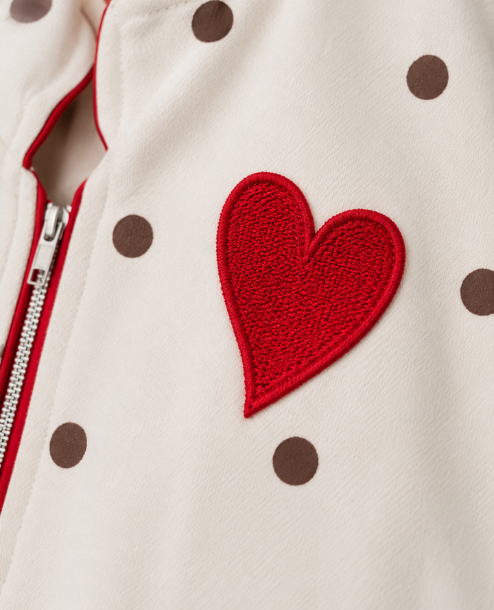 Chaqueta lunares Corazón Rojo