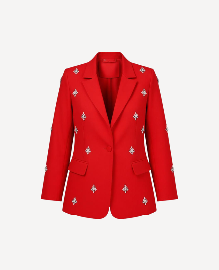Blazer Diamantes Rojo