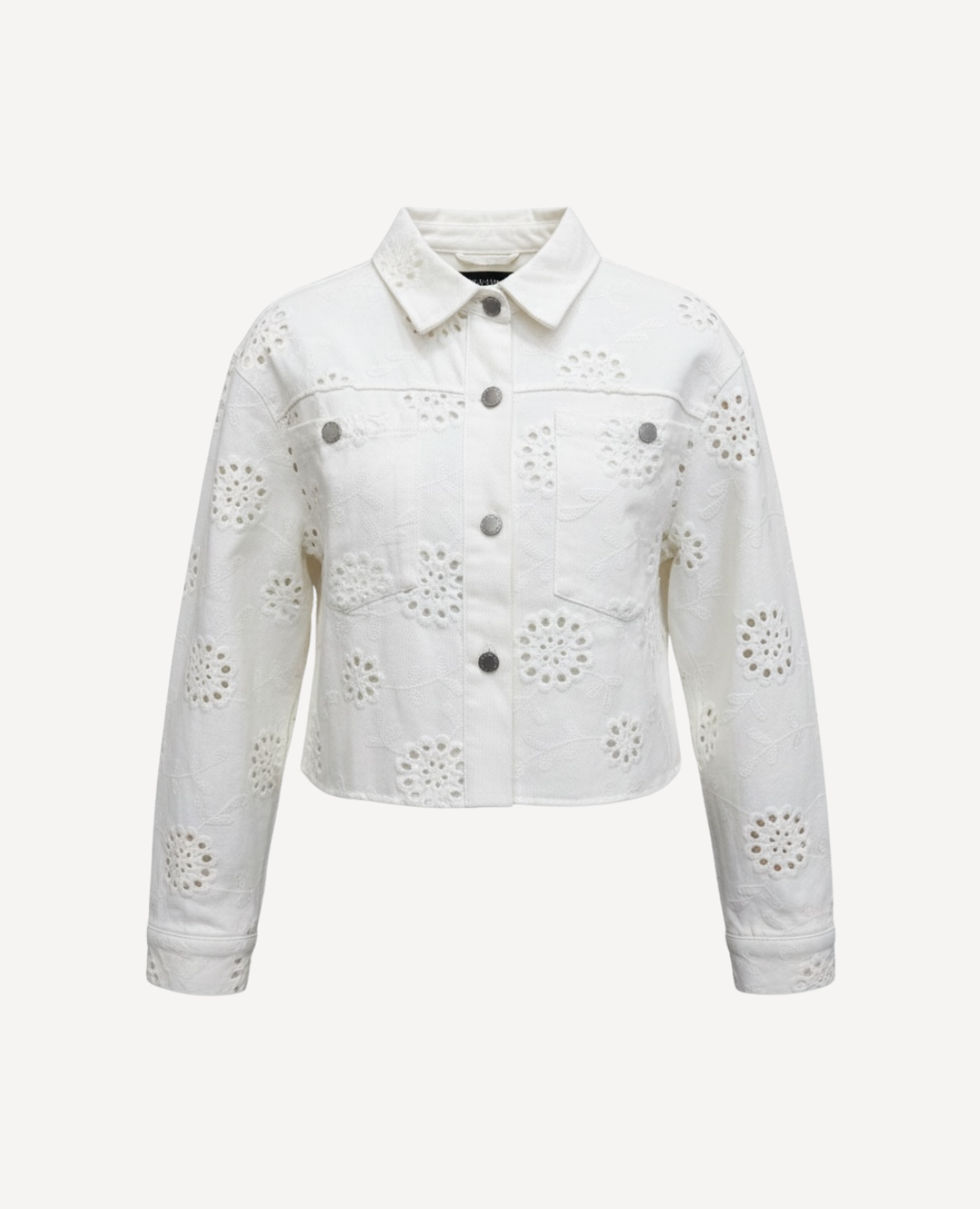 Chaqueta bordada ojalillo Blanca