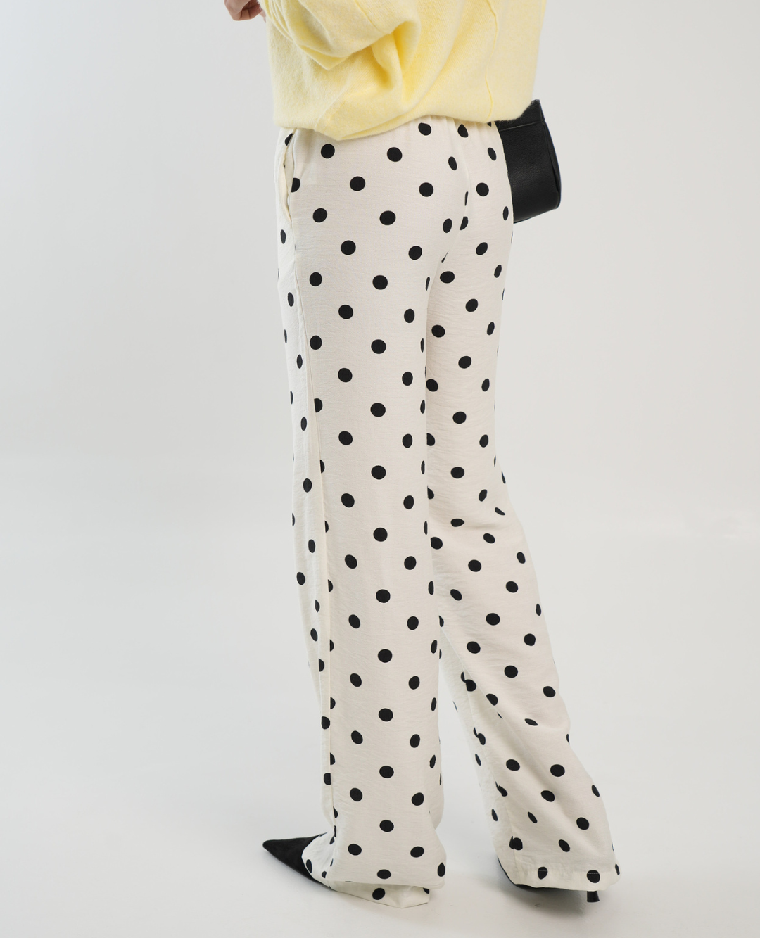 Pantalón Lino Dots Blanco